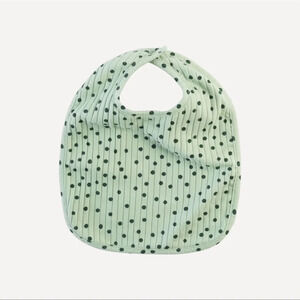 Kate Quinn bib | thyme dot | organic cotton wide rib, Small, NWT